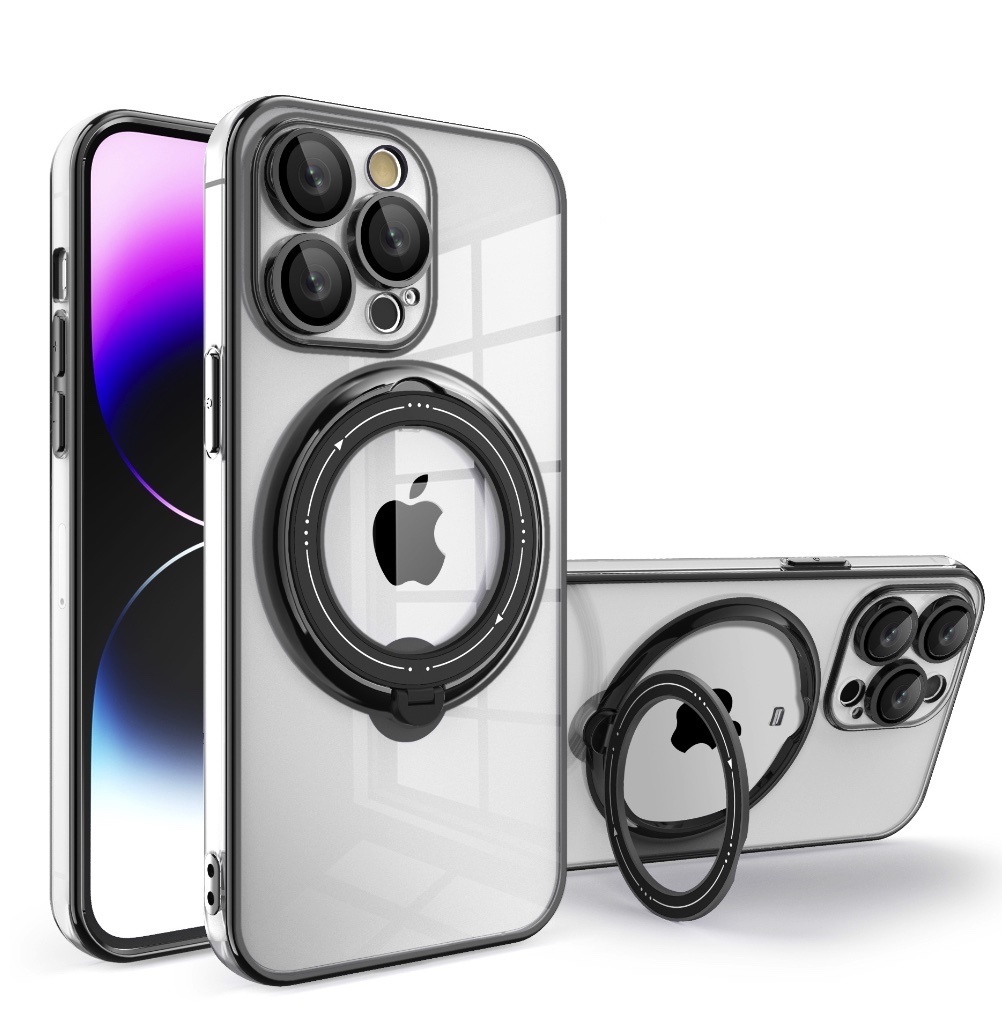 The new magnetic soft shell electroplating protective cover is suitable for iPhone series mobile phone cases (black) (contact customer service to confirm the mobile phone model after placing the order)