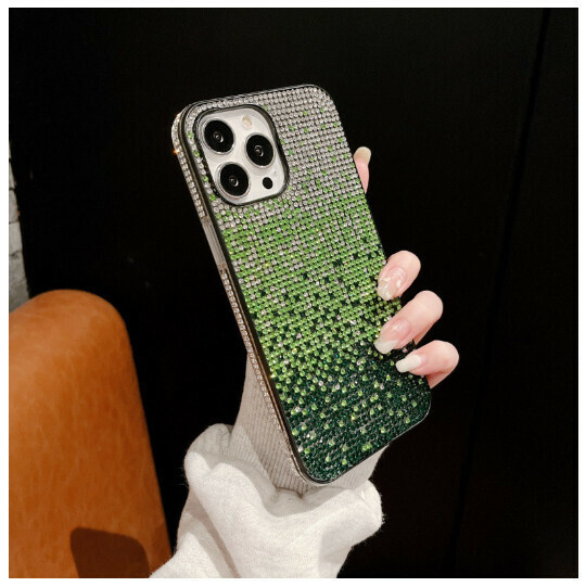 The new mobile phone case is suitable for Apple/Huawei/Samsung [Gradient Green] (contact customer service to confirm the mobile phone model after placing the order)