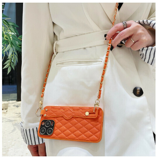 The new mobile phone case is suitable for Apple 14promax/iPhone13/12 [orange] Xiaoxiangfeng wristband diagonal] (contact customer service to confirm the mobile phone model after placing the order)