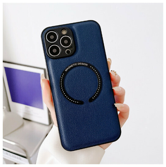 新款手機殼適用蘋果14plus/iPhone13promax【深藍色】（下單後聯絡客服確認手機型號）