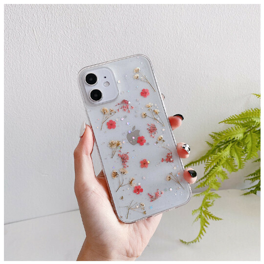 The new mobile phone case is suitable for iPhone14promax Apple 13/12mini/11/XS [red small floral] (contact customer service to confirm the mobile phone model after placing the order)