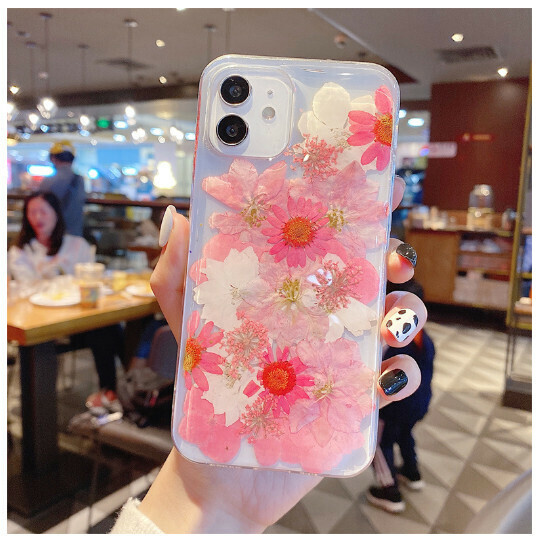 The new mobile phone case is suitable for iPhone14promax Apple 13/12mini/11/XS [Fan Flower] (contact customer service to confirm the mobile phone model after placing the order)