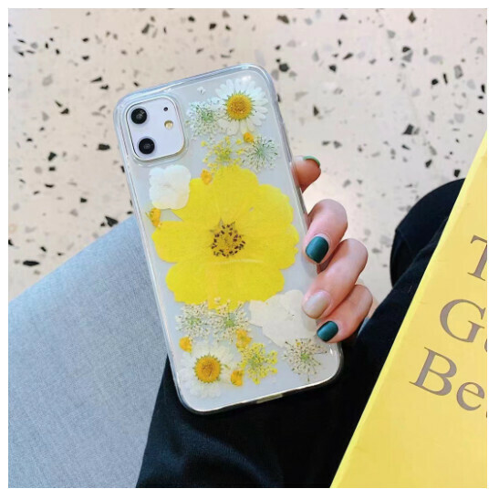 The new mobile phone case is suitable for iPhone14promax Apple 13/12mini/11/XS [yellow flower] (contact customer service to confirm the mobile phone model after placing the order)