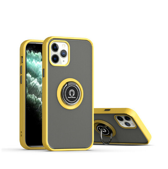 The new mobile phone case is suitable for iPhone12 Apple 12pro/max/13promax [yellow + black] (contact customer service to confirm the phone model after placing the order)