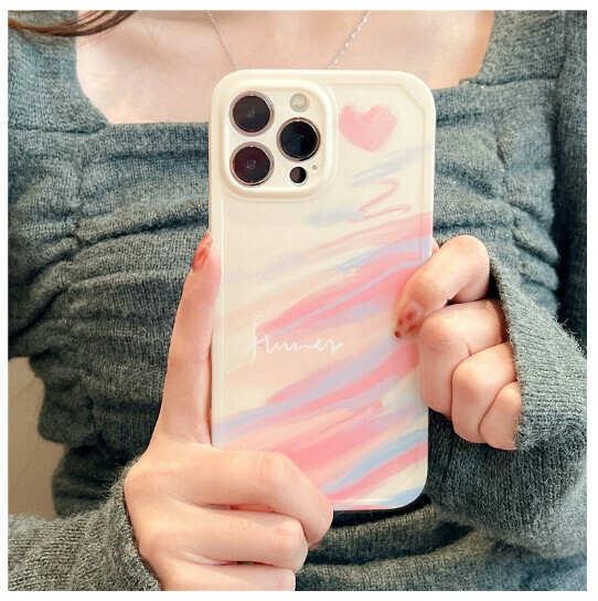 The new mobile phone case is suitable for iPhone 12 Apple 12pro/max/13promax [pink bloom] (contact customer service to confirm the phone model after placing the order)