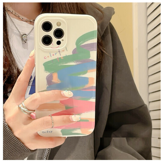 The new mobile phone case is suitable for iPhone 12 Apple 12pro/max/13promax [graffiti blooming] (contact customer service to confirm the phone model after placing the order)