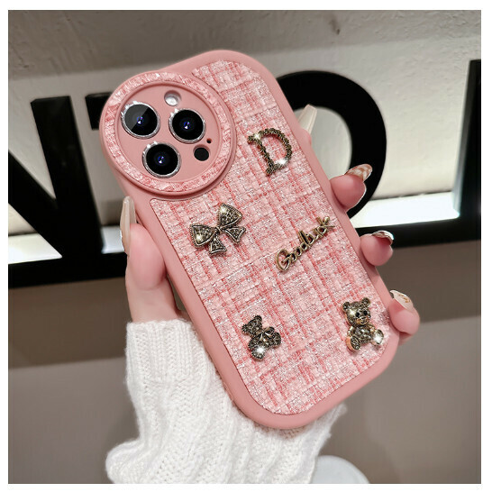 The new mobile phone case is suitable for Apple 14/iPhone13/12/11 [Girl Pink] Xiaoxiangfeng Flannel] (contact customer service to confirm the mobile phone model after placing the order)