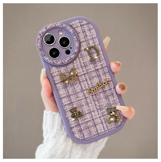 The new mobile phone case is suitable for Apple 14/iPhone13/12/11 [Taro Purple] Xiaoxiangfeng Flannel] (Contact customer service to confirm the mobile phone model after placing the order)