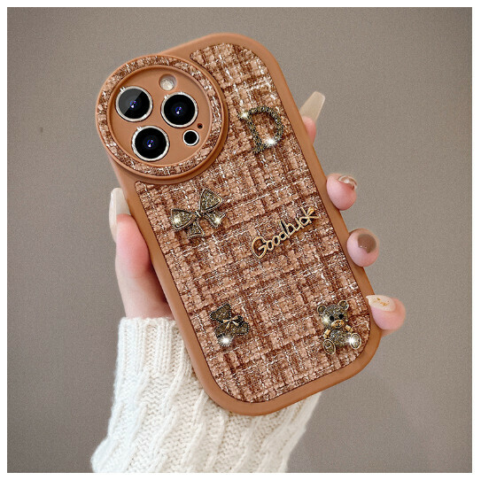 The new mobile phone case is suitable for Apple 14/iPhone13/12/11 [caramel color] Xiaoxiangfeng velvet] (contact customer service to confirm the mobile phone model after placing the order)