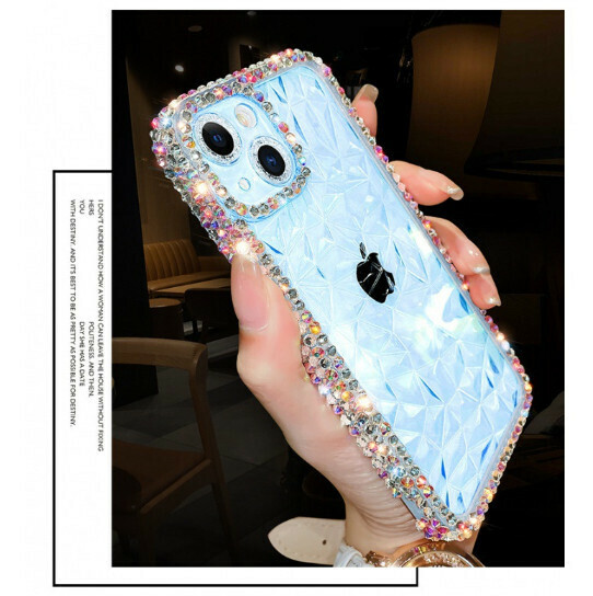 The new mobile phone case is suitable for iPhone 14promax/78Plus 13Pro [transparent blue] (contact customer service to confirm the phone model after placing the order)