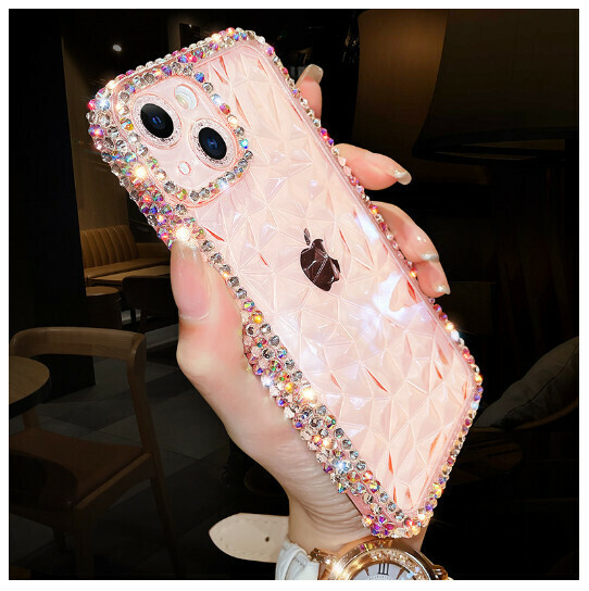 The new mobile phone case is suitable for iPhone 14promax/78Plus 13Pro [transparent pink] (contact customer service to confirm the mobile phone model after placing the order)