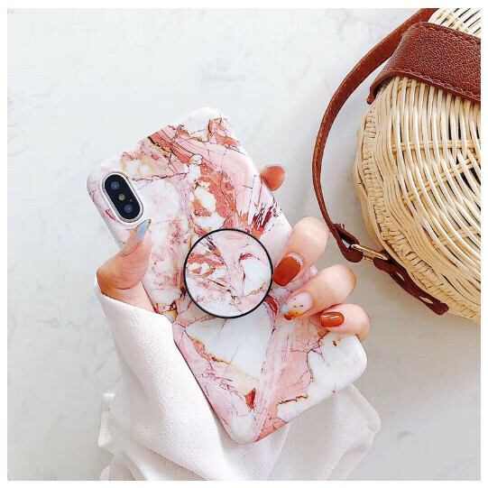 The new mobile phone case is suitable for Apple X/13/iphone14/7/8p [red and nude color + stand] (contact customer service to confirm the mobile phone model after placing the order)