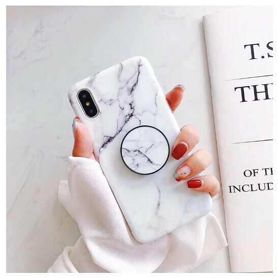 The new mobile phone case is suitable for Apple X/13/iphone14/7/8p [white background cloud + stand] (contact customer service to confirm the phone model after placing the order)