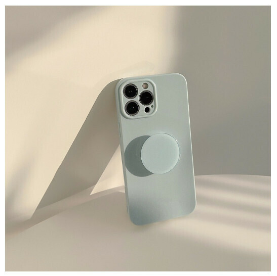 熱賣手機殼適用於14promax蘋果13/iphone11【水藍+水藍支架】（下單後聯絡客服確認手機型號）
