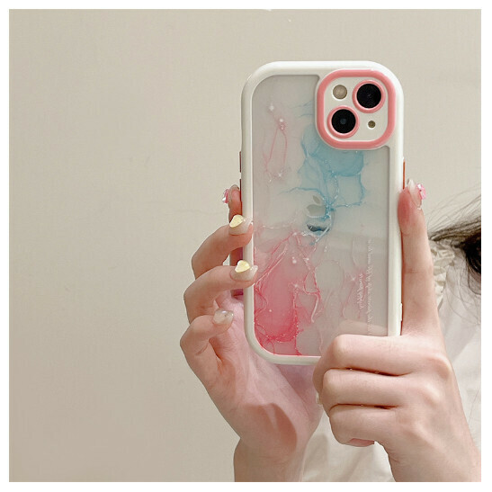 Hot selling mobile phone case suitable for iphone14Promax Apple 13/11/12 [rendered pink blue] (contact customer service to confirm the phone model after placing the order)