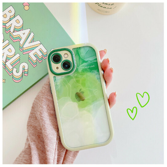 Hot selling mobile phone case suitable for iphone14Promax Apple 13/11/12 [gradient blooming green] (contact customer service to confirm the phone model after placing the order)