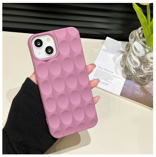 Hot-selling mobile phone case suitable for iPhone 14 promax Apple 13 [concave-convex pattern lilac] (contact customer service to confirm the phone model after placing the order)