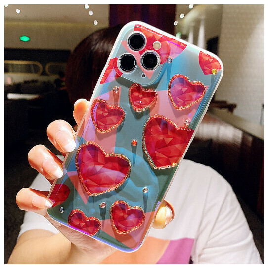Hot-selling mobile phone case suitable for iPhone12pro and Apple 11 [Geometric Love] (contact customer service to confirm the phone model after placing the order)