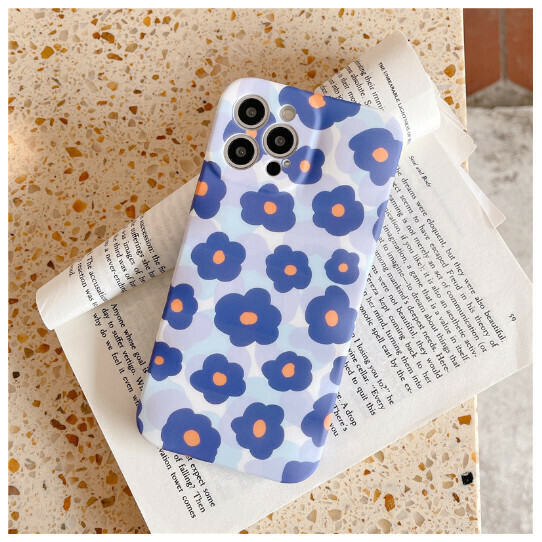 Hot-selling mobile phone case suitable for Apple 13/iPhone12/11promax [full screen blue flowers] (contact customer service to confirm the phone model after placing the order)