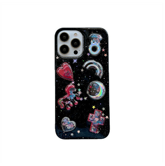 Hot selling mobile phone case for Apple 14promax/iphone11/12/13 [God-Pink Diamond Horse] (contact customer service to confirm the phone model after placing the order)