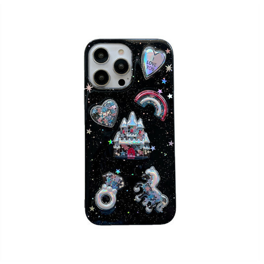 Hot selling mobile phone case for Apple 14promax/iphone11/12/13 [God-Silver Diamond Horse] (contact customer service to confirm the phone model after placing the order)