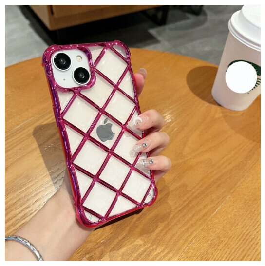 Hot-selling mobile phone case suitable for iPhone14pro max Apple 13 [Electroplating Water Ripple-Rose Red] (Contact customer service to confirm the phone model after placing the order)