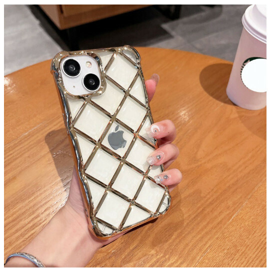 Hot-selling mobile phone case suitable for iPhone14pro max Apple 13 [Electroplating Water Ripple-Gold] (Contact customer service to confirm the phone model after placing the order)