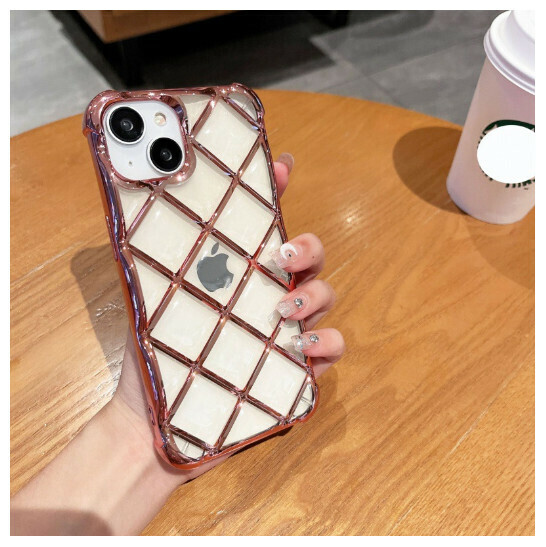 Hot-selling mobile phone case suitable for iPhone14pro max Apple 13 [Electroplating Water Ripple-Rose Gold] (Contact customer service to confirm the phone model after placing the order)