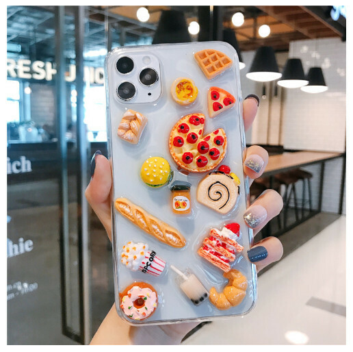 Hot selling mobile phone case for Apple 12/XsMax Huawei mate30pro/p40 [three-dimensional yellow pastry] (contact customer service to confirm the phone model after placing the order)