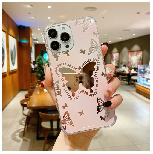 熱賣手機殼適用iPhone13promax/12/11【鏡面蝴蝶】（下單後聯絡客服確認手機型號）