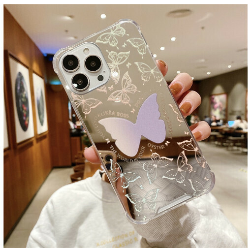 熱賣手機殼適用iPhone13promax/12/11【紫色蝴蝶】（下單後聯絡客服確認手機型號）