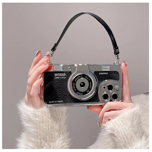 Hot selling mobile phone case suitable for iphone14promax/Apple 13/11/12 [black + hand strap] (contact customer service to confirm the phone model after placing the order)