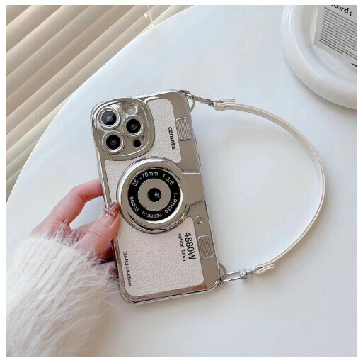 Hot selling mobile phone case suitable for iphone14promax/Apple 13/11/12 [white + hand strap] (contact customer service to confirm the phone model after placing the order)
