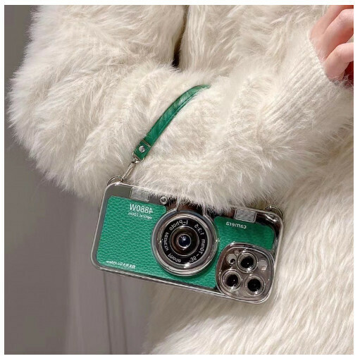 Hot selling mobile phone case suitable for iphone14promax/Apple 13/11/12 [green + hand strap] (contact customer service to confirm the phone model after placing the order)