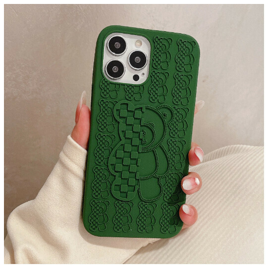 Hot-selling mobile phone case suitable for iPhone 14/iphone 13 promax [3D Violent Bear-Matcha Green] (contact customer service to confirm the phone model after placing the order)