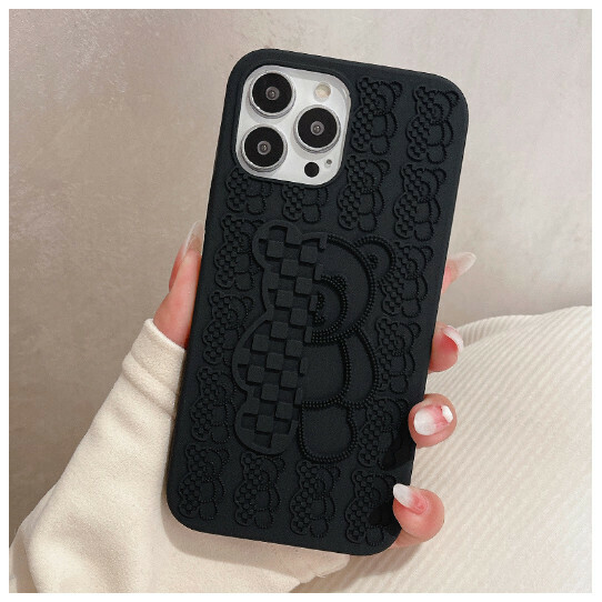 Hot-selling mobile phone case suitable for iPhone 14/iphone 13 promax [3D Violent Bear-Obsidian Black] (contact customer service to confirm the phone model after placing the order)