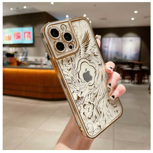 Hot-selling mobile phone case suitable for Apple 14promax/iPhone13/11/12 [Champagne Gold [Xihua Phoenix] (contact customer service to confirm the mobile phone model after placing the order)
