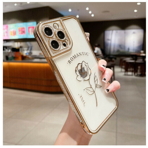 Hot-selling mobile phone case suitable for Apple 14promax/iPhone13/11/12 [Champagne Gold [One Rose] (contact customer service to confirm the phone model after placing the order)