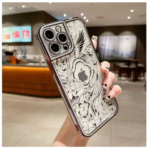 Hot-selling mobile phone case suitable for Apple 14promax/iPhone13/11/12 [Classic Black [Xihua Phoenix] (contact customer service to confirm the mobile phone model after placing the order)