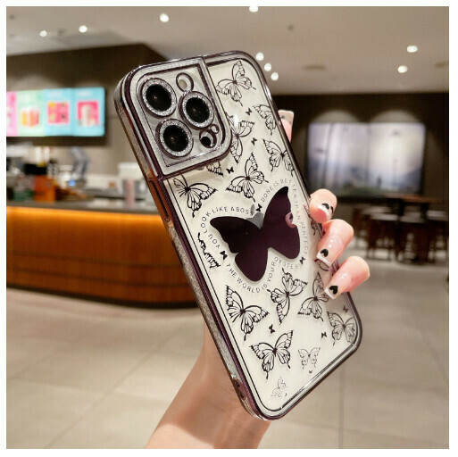 Hot-selling mobile phone case suitable for iPhone14promax/Apple 13/11/12 [Classic Black [Butterfly Flower Sea] (contact customer service to confirm the phone model after placing the order)