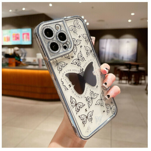 Hot-selling mobile phone case suitable for iPhone14promax/Apple 13/11/12 [Far Peak Blue [Butterfly Flower Sea] (contact customer service to confirm the phone model after placing the order)