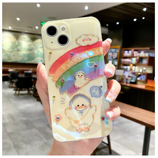 Hot-selling mobile phone case suitable for iPhone14promax/Apple 13/11/12 [32 Rainbow Duck 2] (contact customer service to confirm the phone model after placing the order)