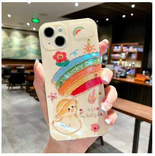 Hot-selling mobile phone case suitable for iPhone14promax/Apple 13/11/12 [31 Rainbow Duck 1] (contact customer service to confirm the phone model after placing the order)