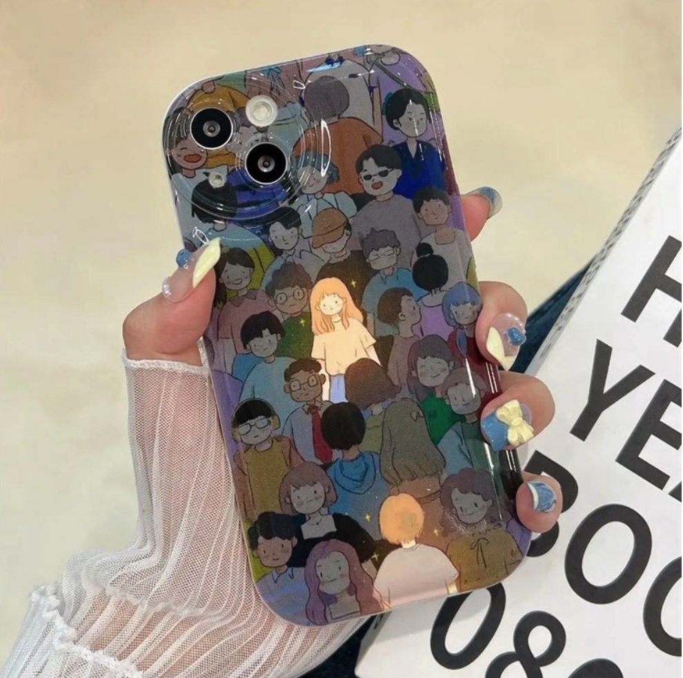 Hot-selling air cushion painting is suitable for iPhone series mobile phone cases (Meet Women's model (varnish version)) (contact customer service after placing an order to confirm the phone model)