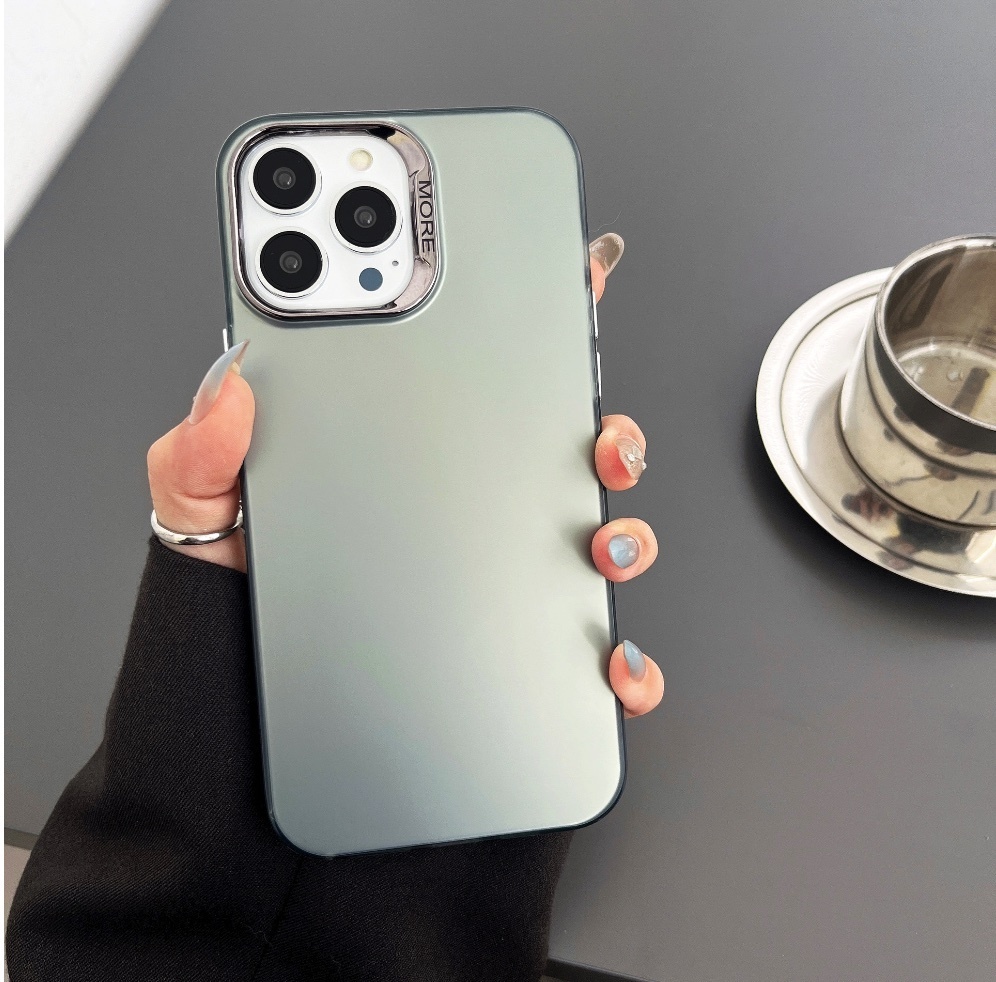 Hot selling electroplated color silver matte suitable for iPhone series mobile phone cases (grey) (contact customer service to confirm the mobile phone model after placing the order)