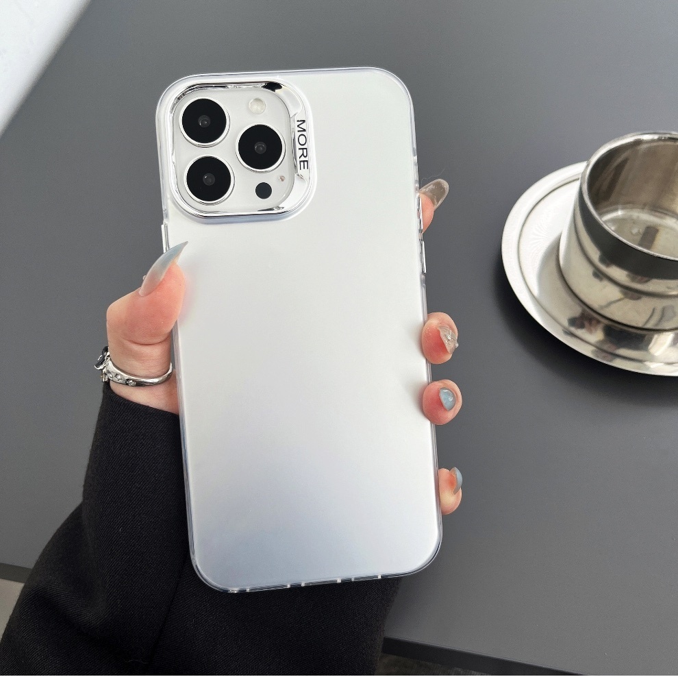 Hot selling electroplated color silver matte suitable for iPhone series mobile phone cases (silver) (contact customer service after placing an order to confirm the phone model)