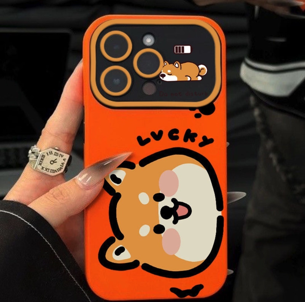 熱賣幸運小狗適用於iPhone系列手機殼（橙色幸运小狗）(下單後聯絡客服確認手機型號)
