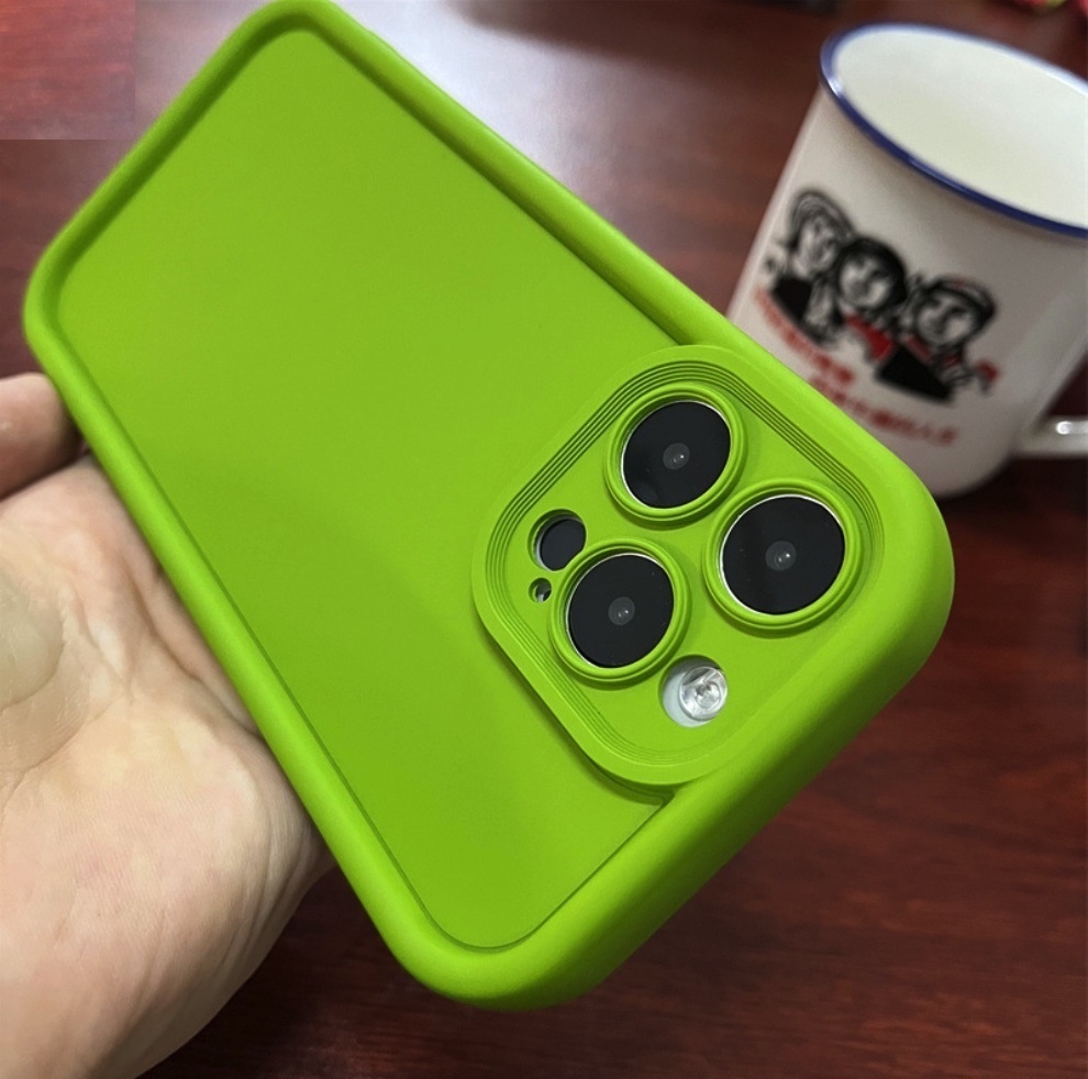 熱賣純色軟矽膠適用於iPhone系列手機殼（綠色）(下單後聯絡客服確認手機型號)