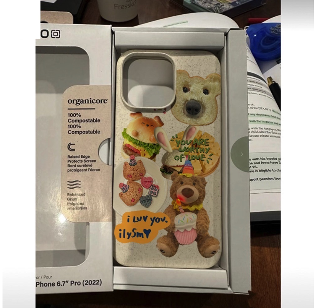 熱賣彩繪適用於iPhone系列手機殼（白色餅乾吐司）(下單後聯絡客服確認手機型號)