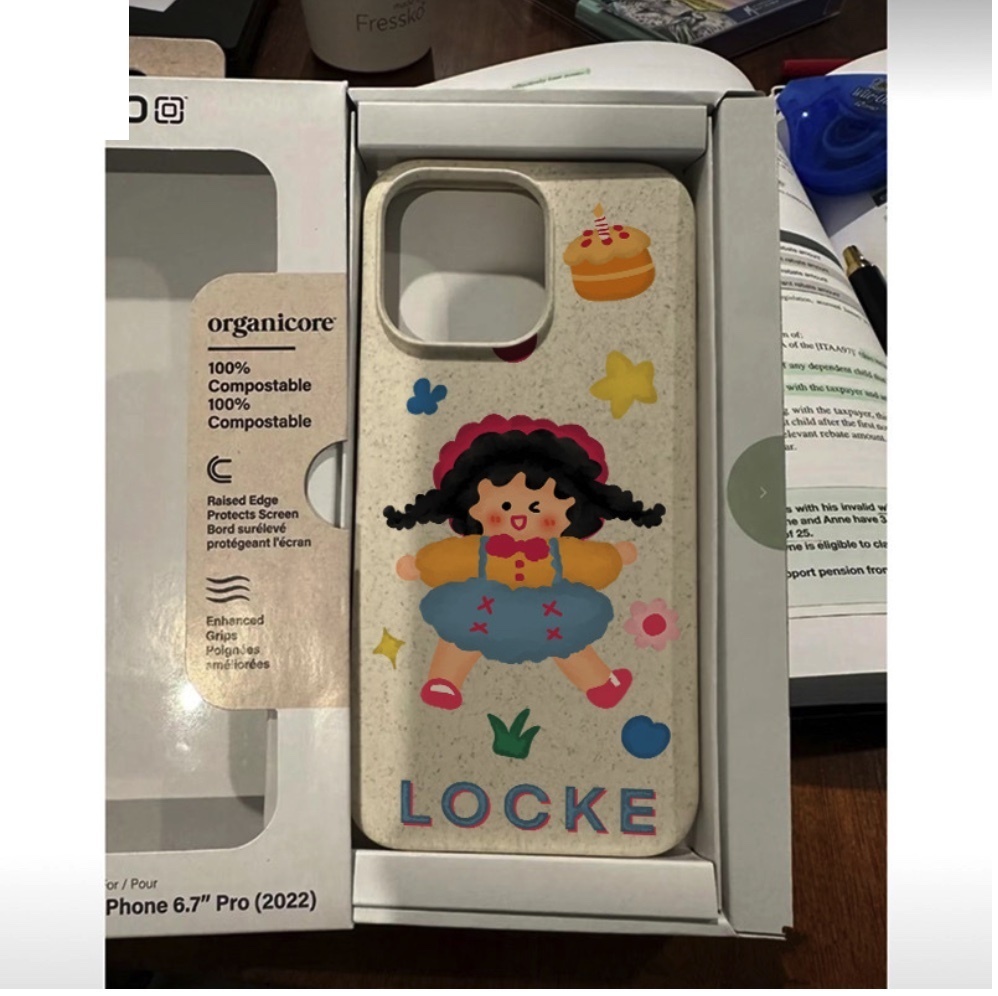 熱賣彩繪適用於iPhone系列手機殼（白色麻花辮女孩）(下單後聯絡客服確認手機型號)